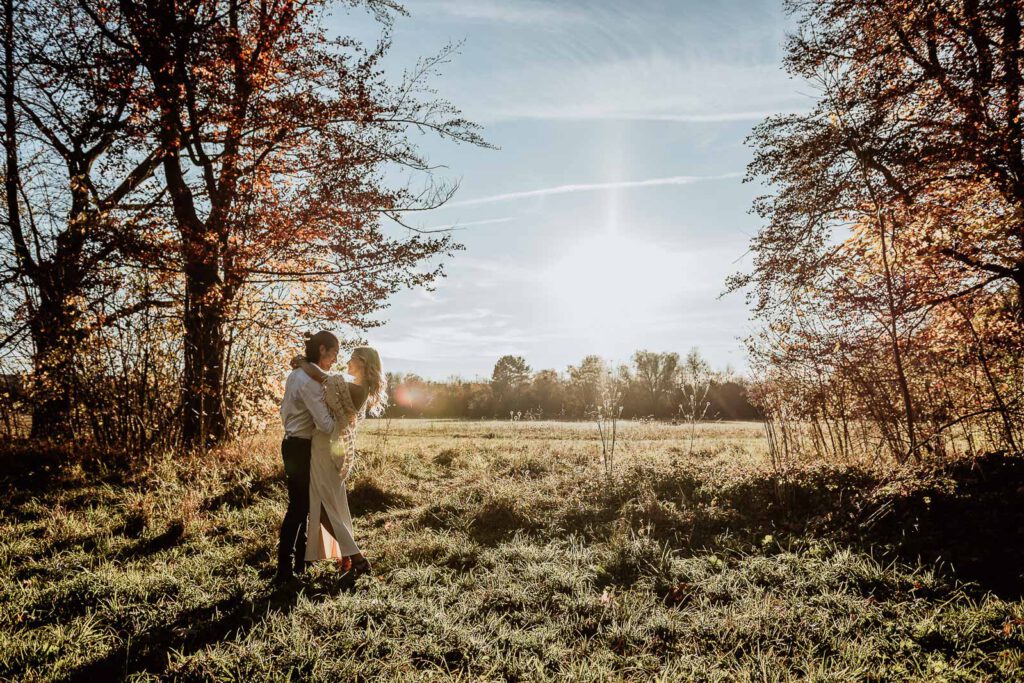 Angelika Wagener Fotografie, Hochzeitsfotografin München, Boho Paarfotoshooting München,Verlobungsshooting, Verlobungsfotos, Sonnenuntergang, Schlosspark Nymphenburg