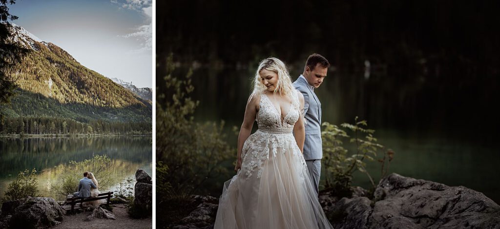 hochzeit hochzeitsfotos paarfotoshooting heiraten in berchtesgaden hintersee zauberwald ramsau bei berchtesgaden